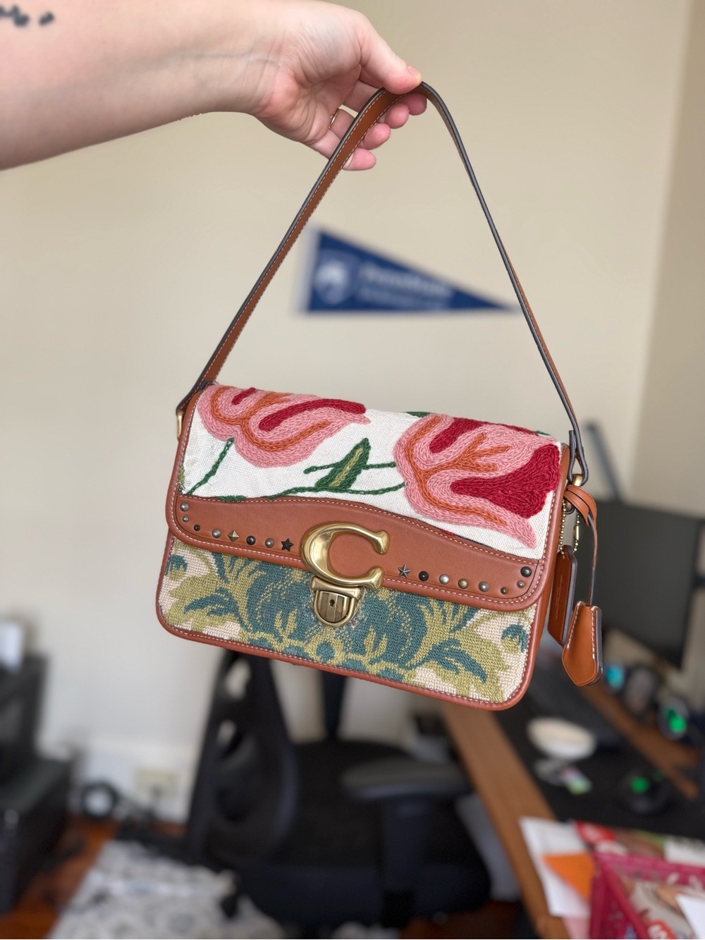 Upcycled Vintage Coach Studio handbag